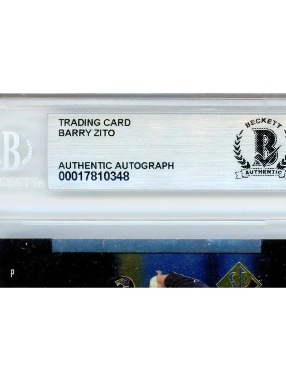 Barry Zito Signed 1998 Upper Deck SP Top Prospects #22 Beckett BAS Slabbed